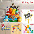 Anime Cake Topper Set – 13-Piece PVC Figure Decorations
