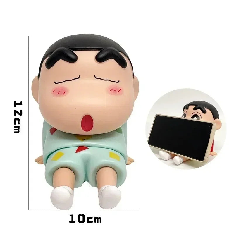 Anime Figure Phone Holder Kawaii Desktop Ornament 12cm