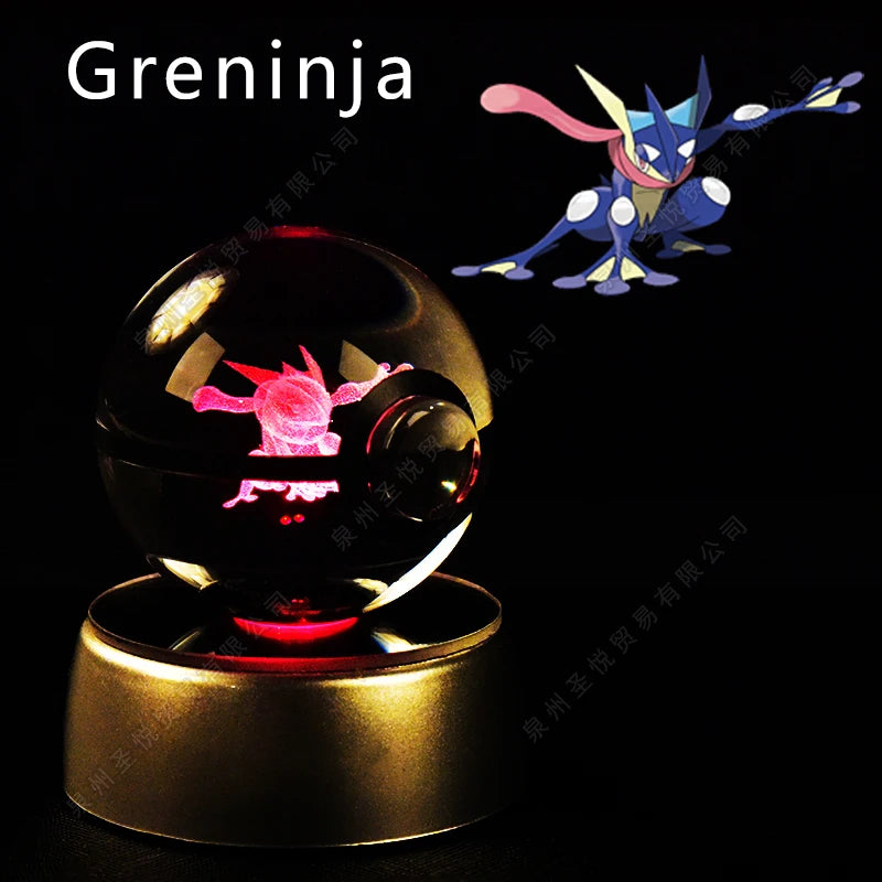 3D Crystal Ball Night Light – LED Glass Decorative Lamp