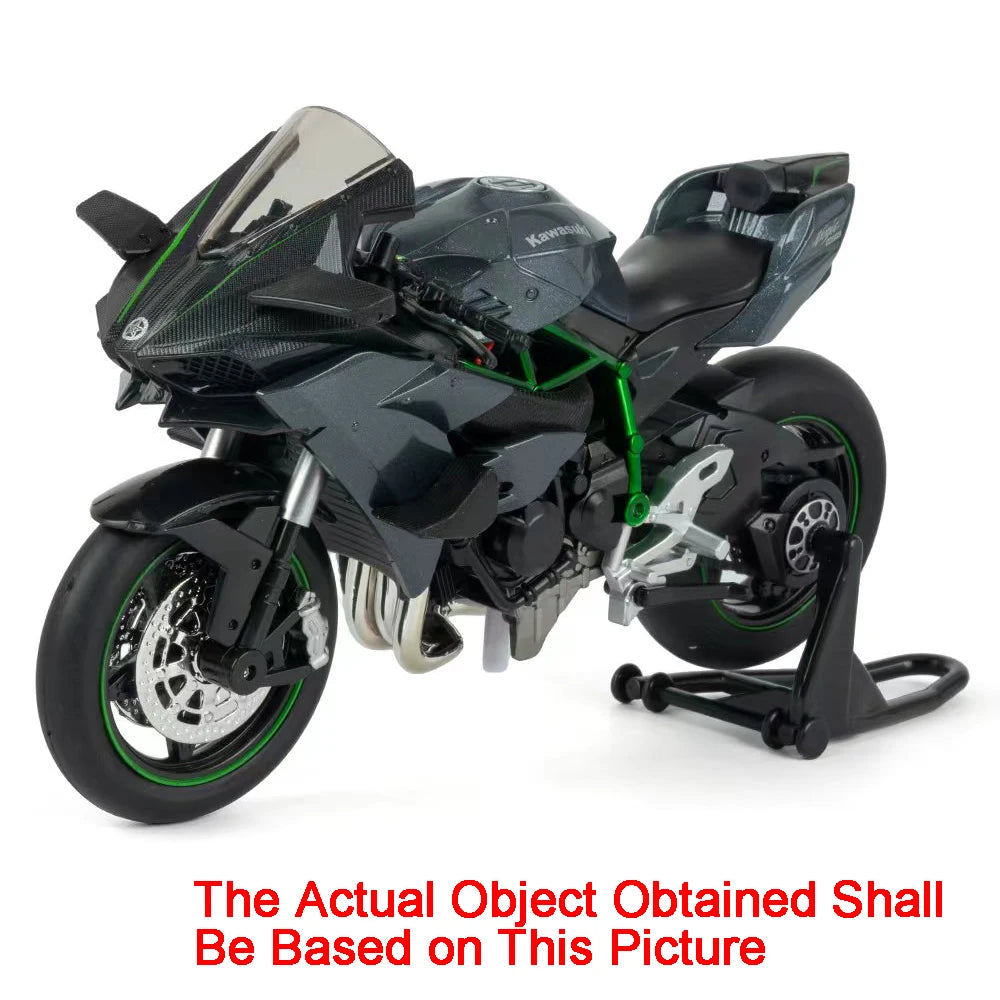1:12 S1000RR Model Motorcycles Kawazaki NINJA H2R Toys Alloy Diecast Sound Light Shock Absorption Simulation Motorcycle Boy Gift