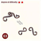 Metal Brain Teaser Puzzle – Challenging 3D Geometric Game
