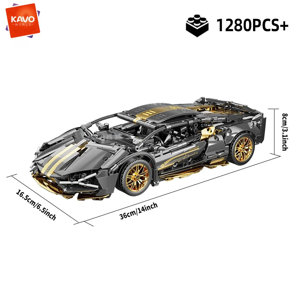 Supercar Building Blocks – 1280-Piece Racing Car