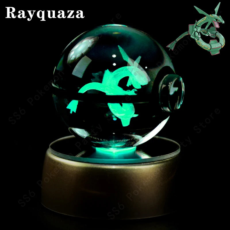 3D Crystal Ball Night Light Glass LED Collectible Lamp