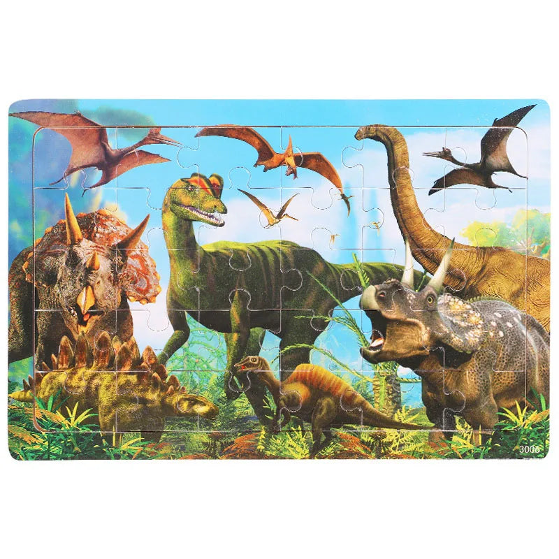 Wooden Jigsaw Puzzle – 30-Piece Animal Toy