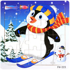 Wooden 3D Puzzle – Cartoon Animal Jigsaw Toy for Kids