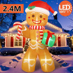 Christmas Inflatable Gingerbread Man – LED Outdoor Yard Decoration