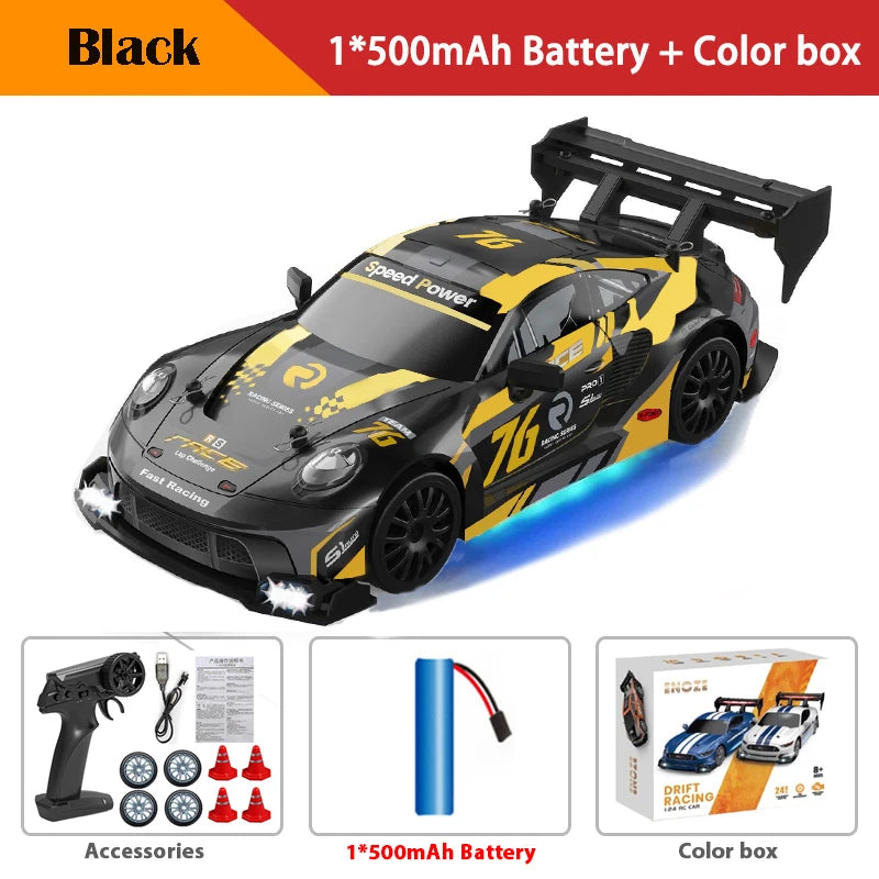 RC Drift Car 4WD Remote Control Car with LED Lights, 2.4GHz