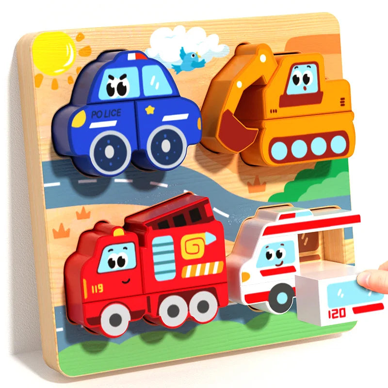 Wooden Shape Sorting Toy – Montessori Color Matching Puzzle