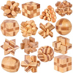Wooden Brain Teaser Puzzle – 3D IQ Lock Montessori Game