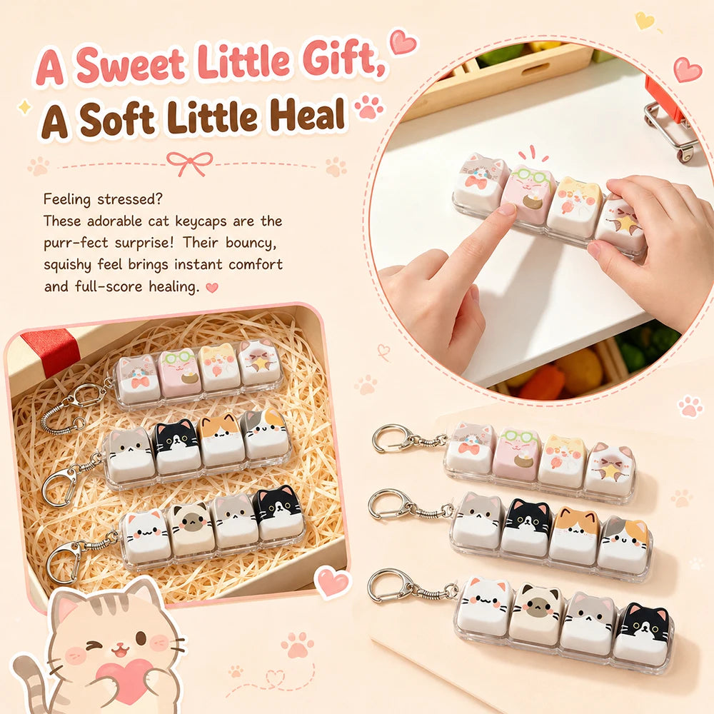 Animal Keychain – Cute Resin Key Ring & Bag Charm