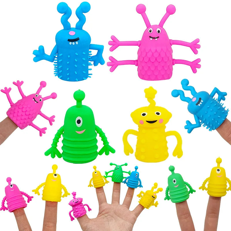 Monster Finger Fidget Toy – Soft Silicone Stretchy Topper