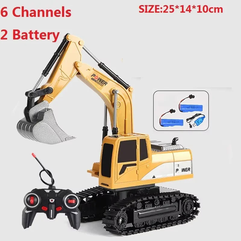 Remote Control Excavator RC Construction Truck with 10-Channel Control