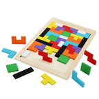 Wooden Tangram Puzzle – Colorful Geometric Shape Learning Toy