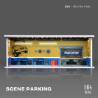 1:64 Garage Diorama – Miniature Model Scene Display