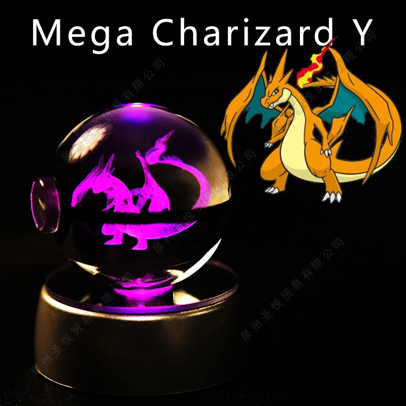 3D Crystal Ball Night Light – LED Glass Decorative Lamp
