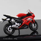 1:18 Ninja hx816 H2R Diecast Motorcycle Model Workable Shork-Absorber Toy For Children Gifts Toy Decoration
