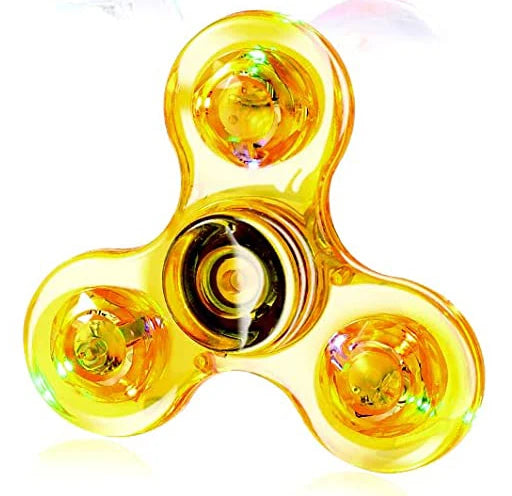 LED Fidget Spinner – Light Up Glow in the Dark Gyroscope Toy