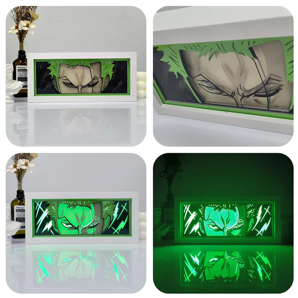 3D LED Shadow Box Light Paper Night Light Remote Control