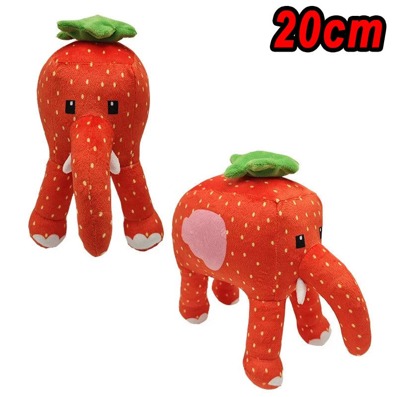 Strawberry Elephant Plush Toy Soft Character Stuffed Doll