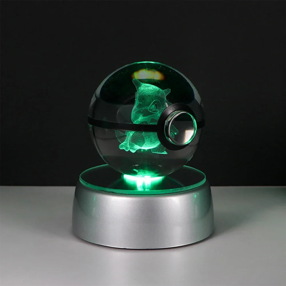 3D Crystal Ball Night Light – LED Decorative Display Lamp