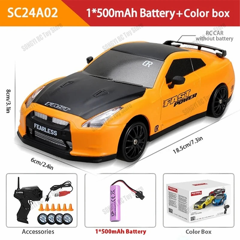RC Drift Car 4WD Remote Control Car with LED Lights, 2.4GHz