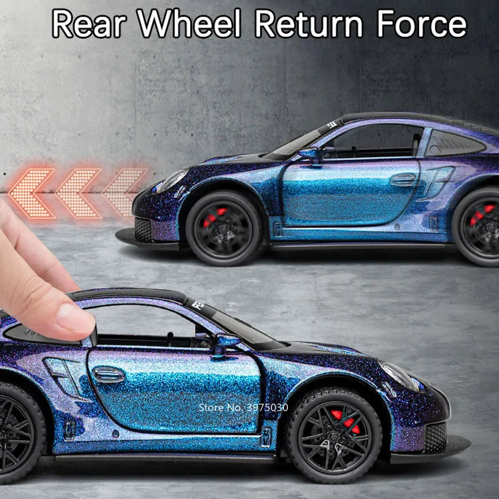 Diecast Sports Car – 1:32 Metal Pull-Back