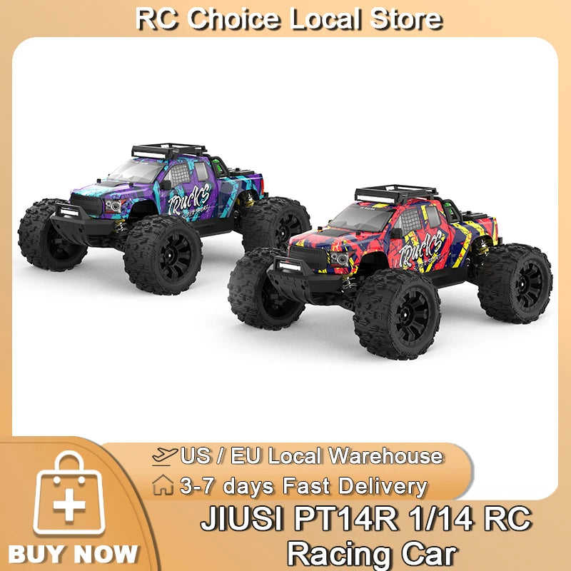 High Speed RC Car 1:14 4WD Brushless Off Road Racing Truck