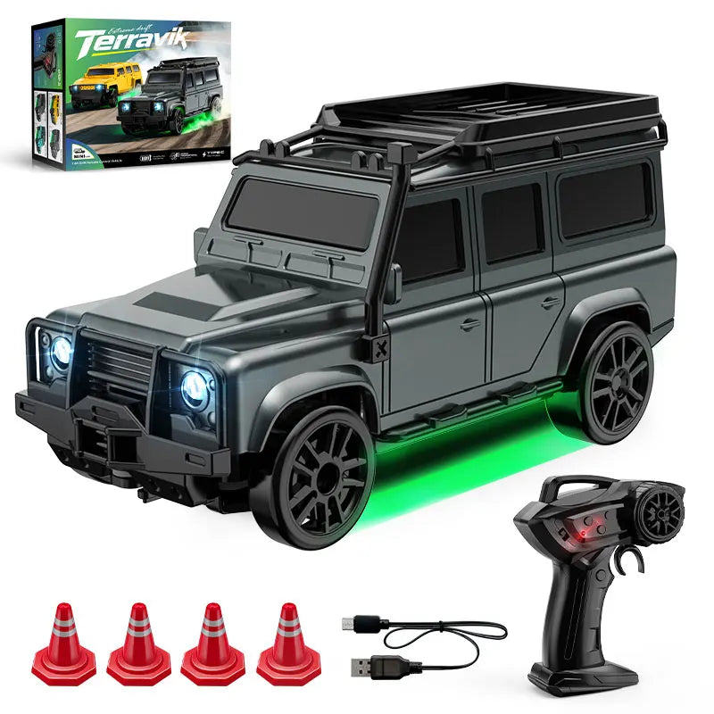 1:64 RC Drift Car – with Rechargeable Battery