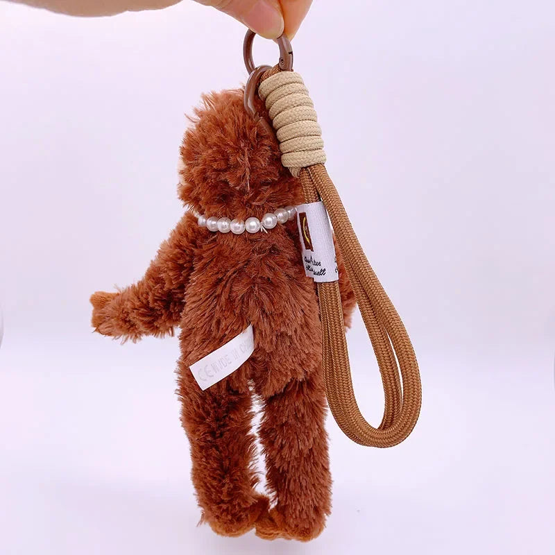 20cm Cute Little Monkey Pendant Plush Doll Animal Hanging Plushies Doll Bag Pendant Soft Stuffed Backpack Keychain Plush Dolls