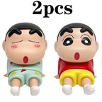 Anime Figure Phone Holder Kawaii Desktop Ornament 12cm