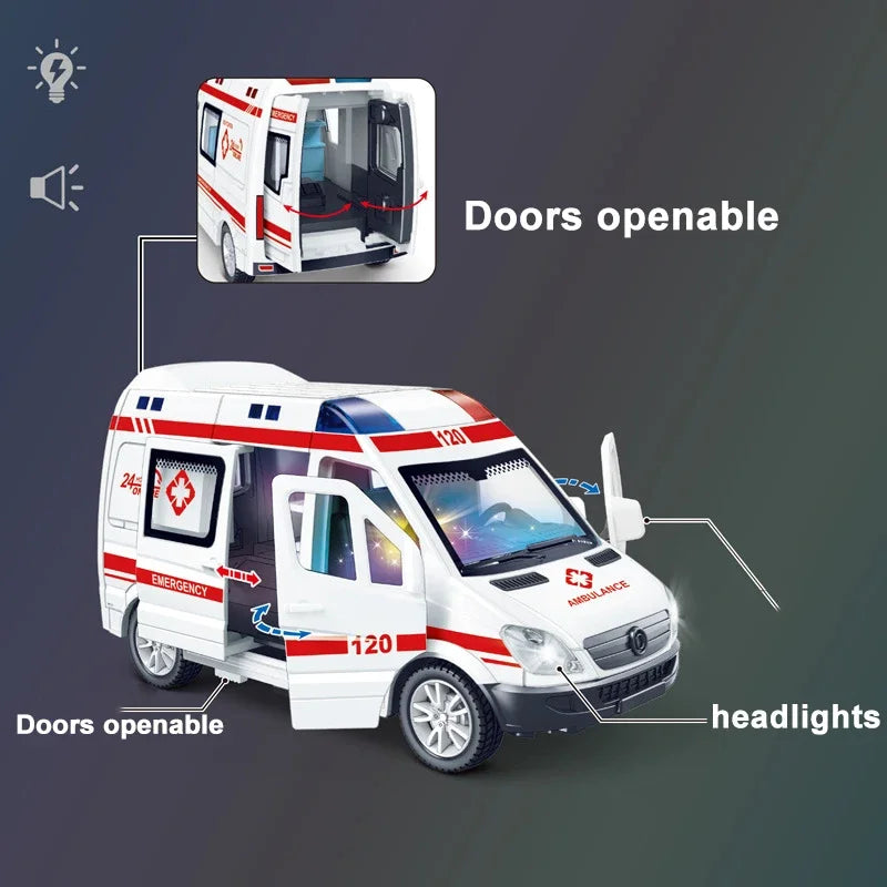 Diecast Emergency Car – 1:32 Mini Model