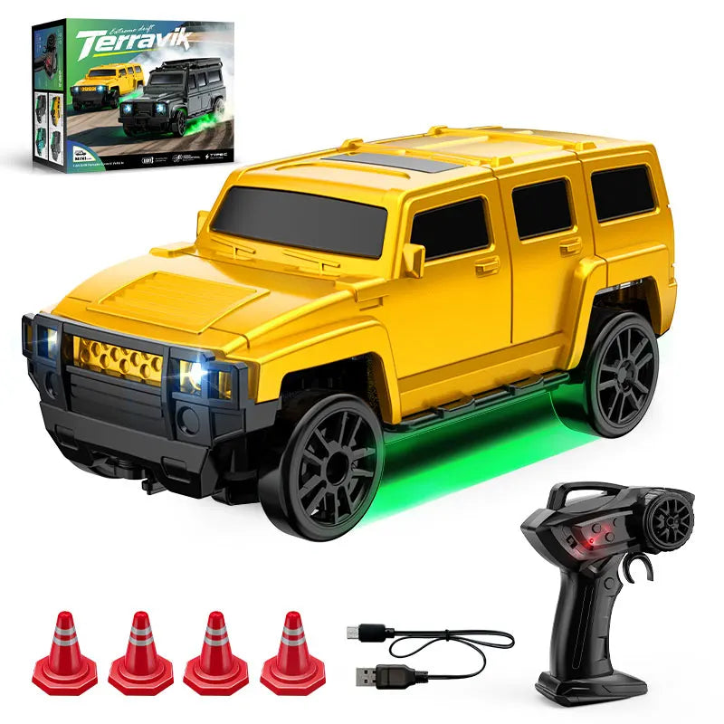 1:64 RC Drift Car – with Rechargeable Battery