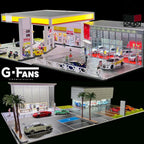 1:64 Car Garage Diorama – Mini Parking Lot Display Scene