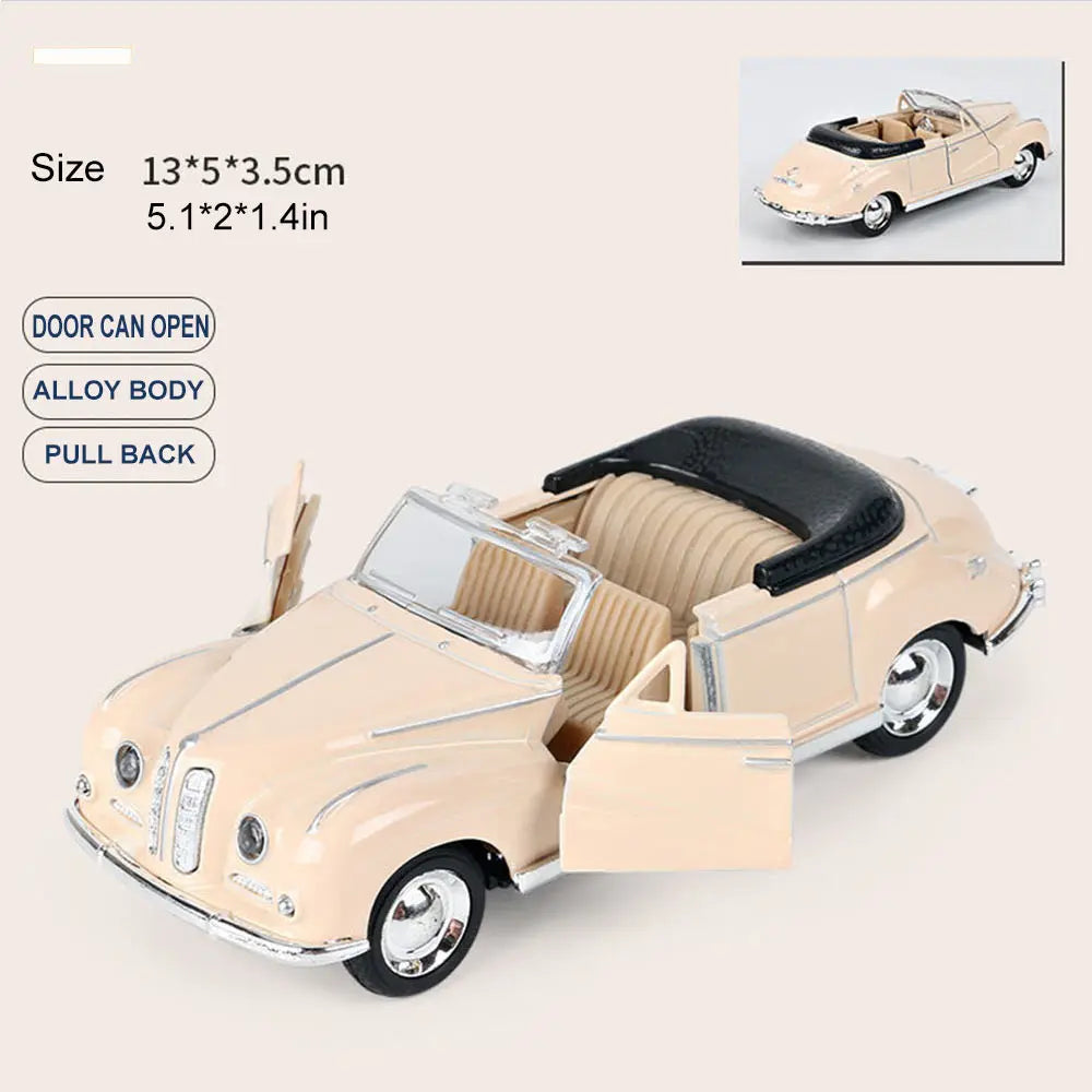 1:32 Diecast Car – Vintage Pull Back Miniature Vehicle