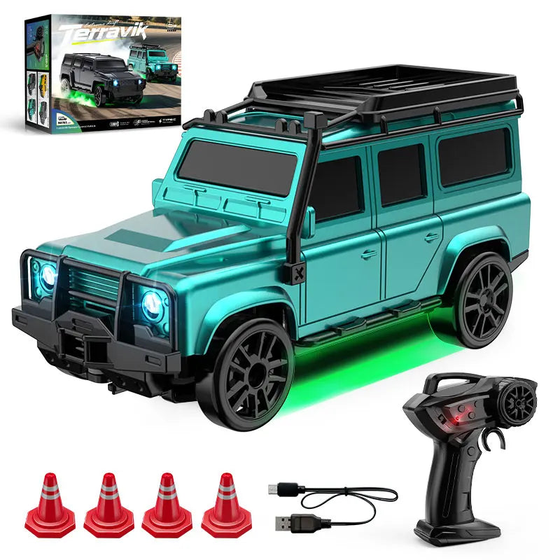 1:64 RC Drift Car – with Rechargeable Battery