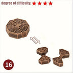 Metal Brain Teaser Puzzle – Challenging 3D Geometric Game