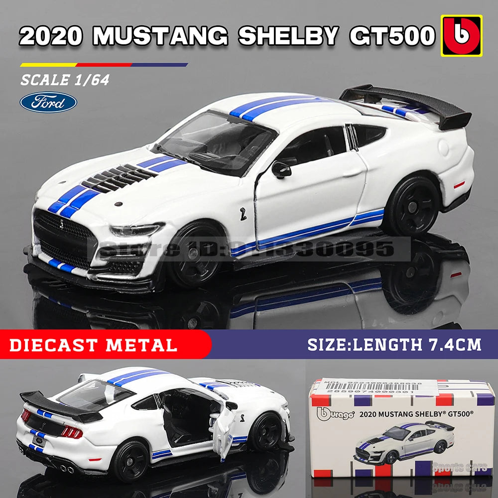 Bburago 1:64 golf Porsche 911 Shelby Raventon Mustang Lamborghini Collection Series Car Die Casting Model Children's Gift Toy