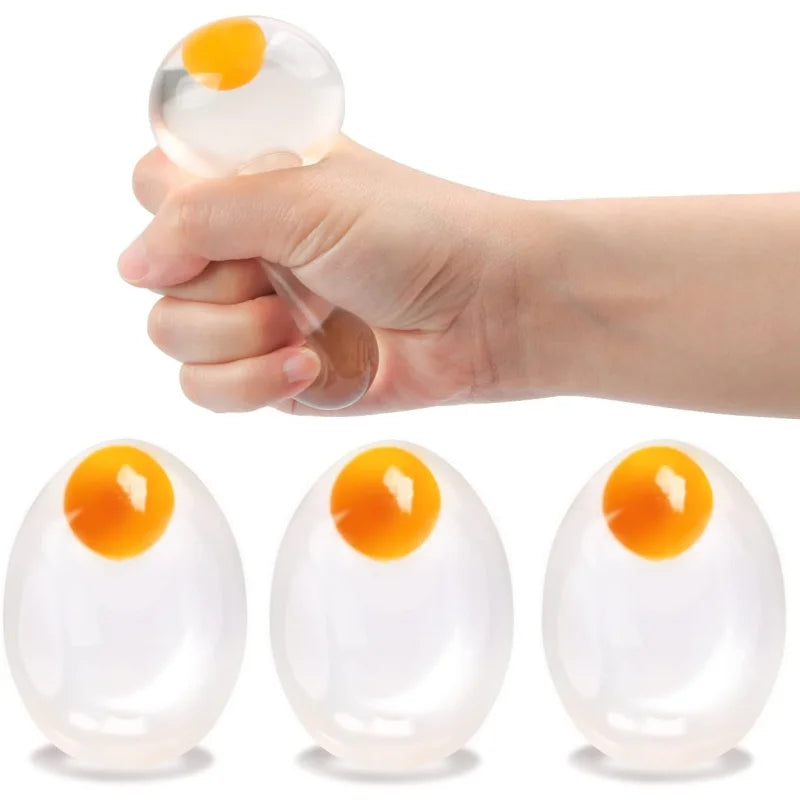 Egg Squishy Ball – Clear Squeeze Sensory Stress Relief Toy