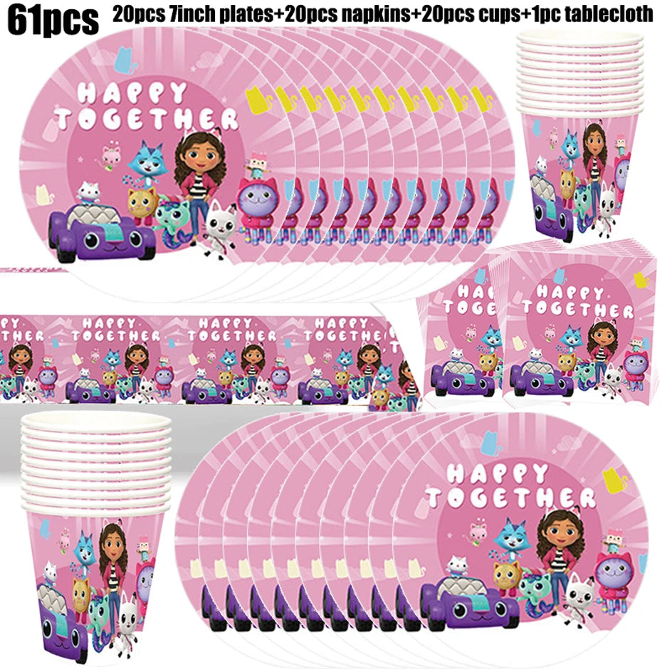 Birthday Party Supplies – Kids Tableware & Decoration Set