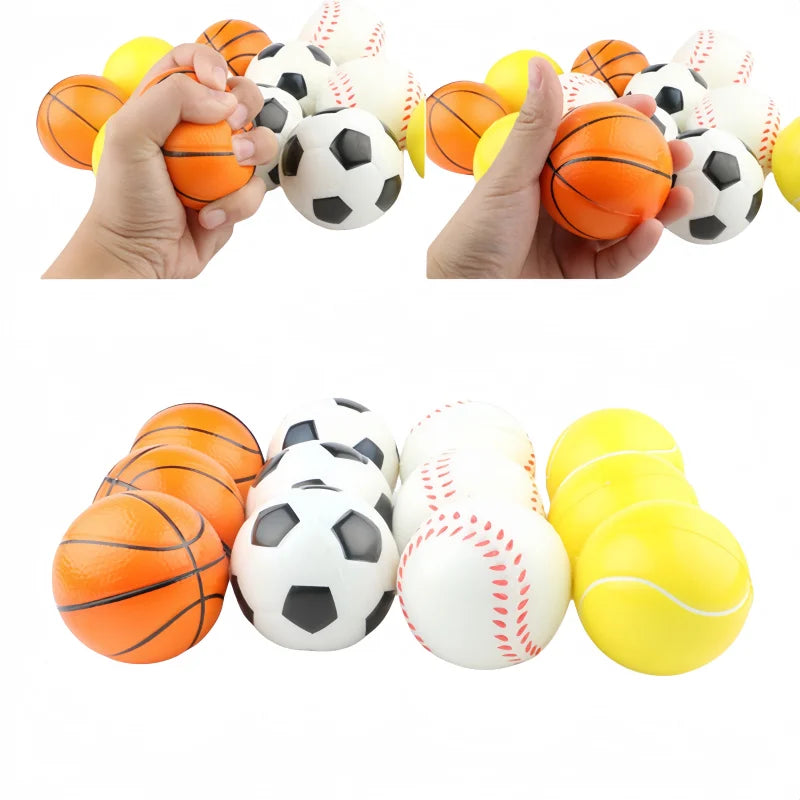 Sports Stress Ball 12pcs Soft Squeeze Balls for Stress Relief