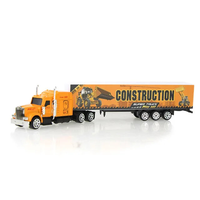 Diecast Container Truck 1:87 Alloy Vehicle Model Toy