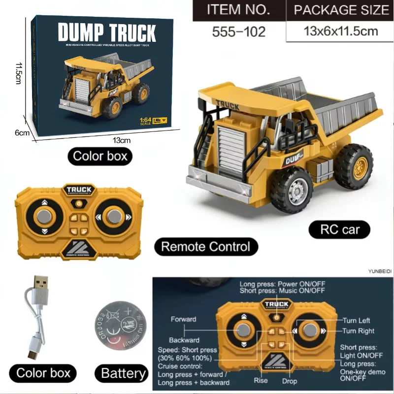 RC Forklift Car –  Mini Alloy Truck with Trailer