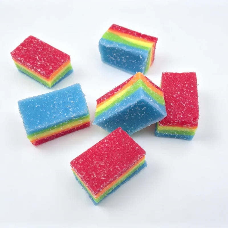 Rainbow Strip Squeeze Toy – Stretchy Sensory Fidget Stress Ball