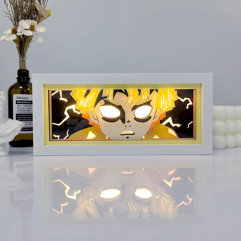 3D LED Shadow Box Light Paper Night Light Remote Control