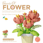 Flower Building Blocks Potted Plant Set for Home Decor