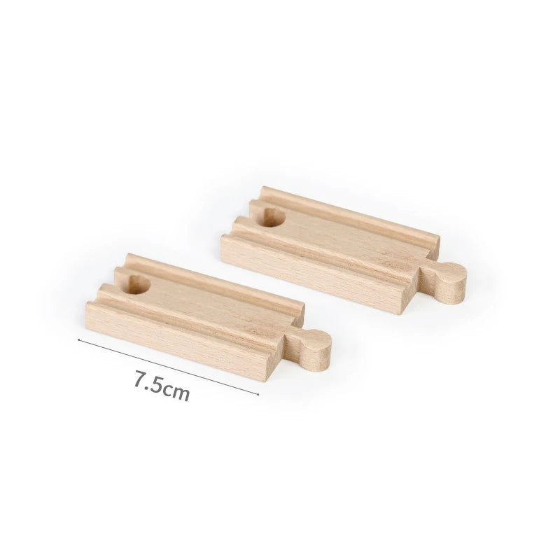 Wooden Train Track Toys Railway Rails Accessories Fit Thomas Train Road Connector Wood Railway Bridge Children Birthday Gifts