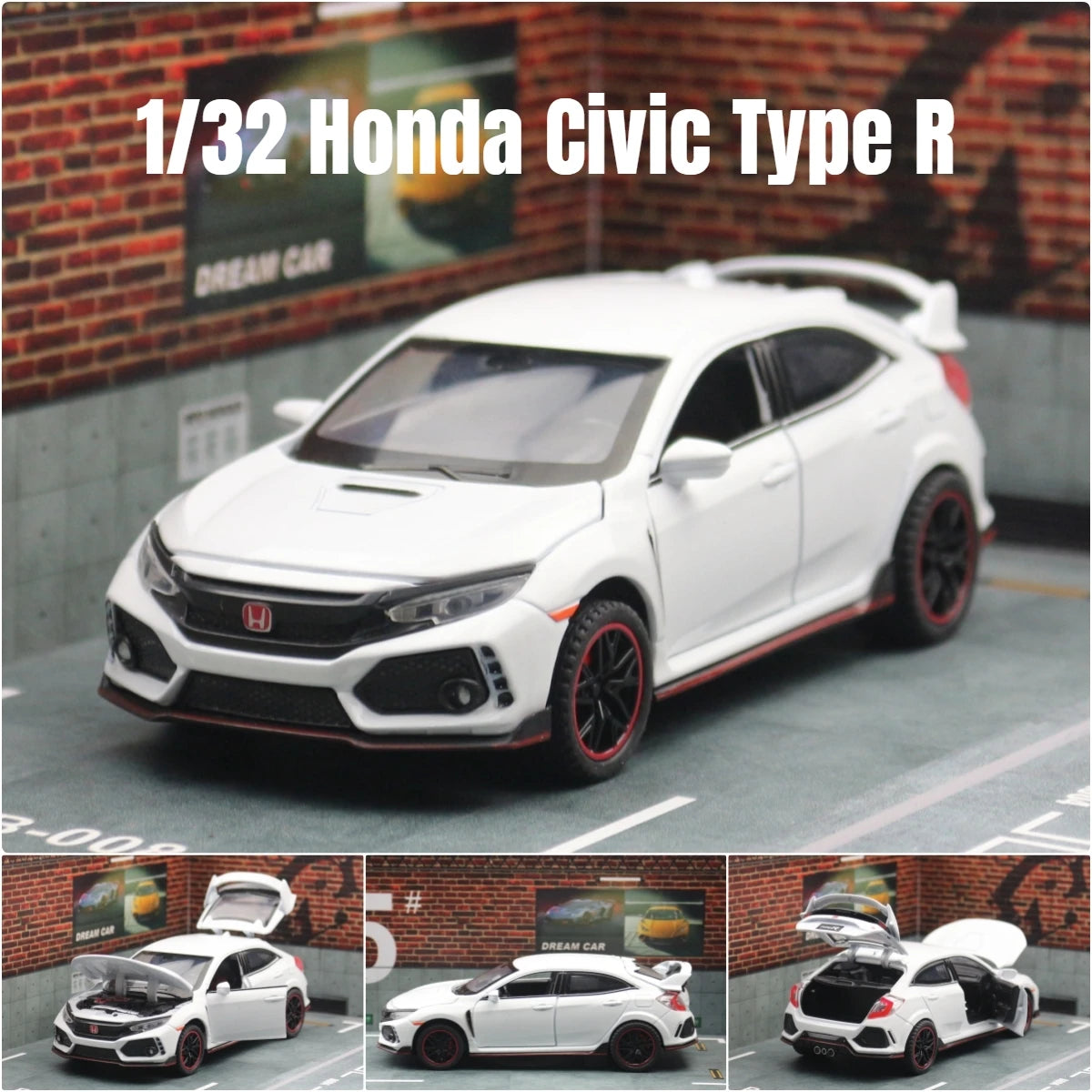 1:32 Diecast Toy Car – Pull Back Model with Sound & Light
