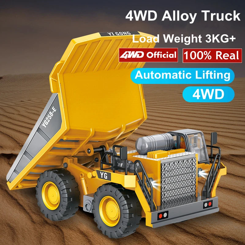 RC Excavator 4WD Construction Vehicle with Lights & Sound