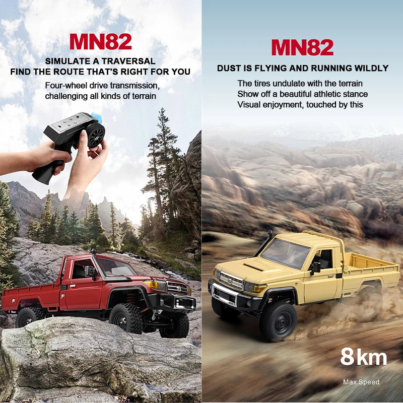 1:12 RC Pickup Truck 4WD Off-Road Climbing Vehicle
