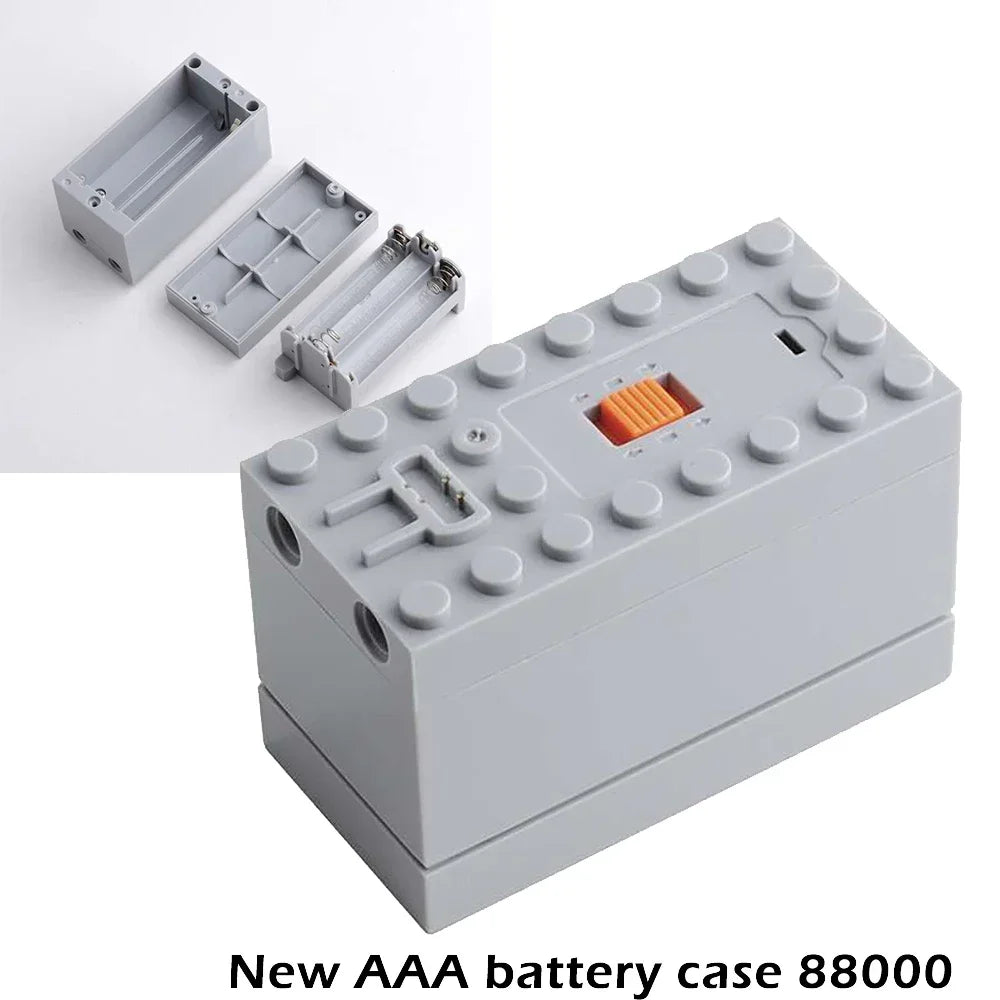 MOC Power Functions Servo Train Motor Battery Box Switch Light IR Remote Control Receiver Technical Parts Set Building Blocks